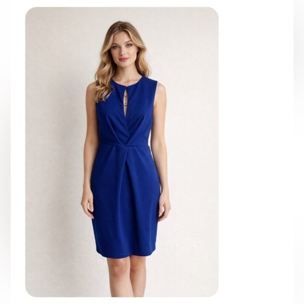 Gracia Royal Blue Shift Dress Size Medium NWT